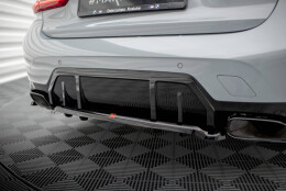 Mittlerer Cup Diffusor Heck Ansatz V.1 passend für BMW M340i G20 / G21 Facelift schwarz Hochglanz