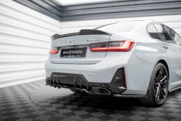 Mittlerer Cup Diffusor Heck Ansatz V.1 passend für BMW M340i G20 / G21 Facelift schwarz Hochglanz