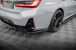 Heck Ansatz Flaps Diffusor für BMW M340i G20 / G21 Facelift schwarz Hochglanz