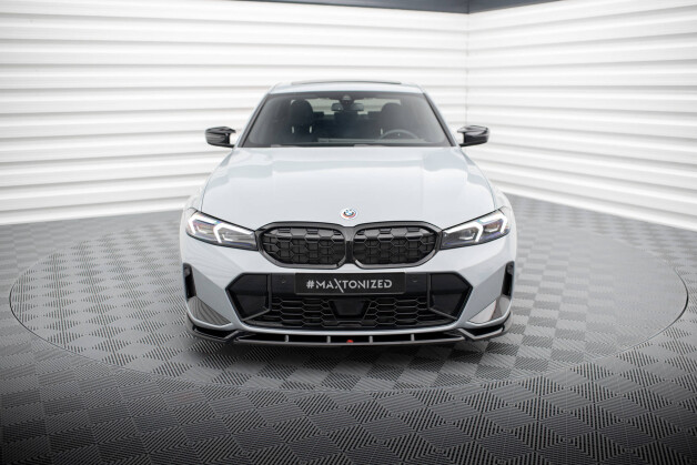 Cup Spoilerlippe Front Ansatz V.1 passend für BMW 3er M340i / M-Paket G20 / G21 Facelift schwarz Hochglanz