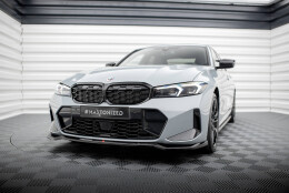 Cup Spoilerlippe Front Ansatz V.2 passend für BMW 3er M340i / M-Paket G20 / G21 Facelift schwarz Hochglanz