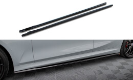 Seitenschweller Ansatz Cup Leisten für BMW 3er M340i / M-Paket G20 / G20 Facelift schwarz Hochglanz