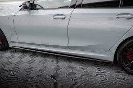 Seitenschweller Ansatz Cup Leisten für BMW 3er M340i / M-Paket G20 / G20 Facelift schwarz Hochglanz