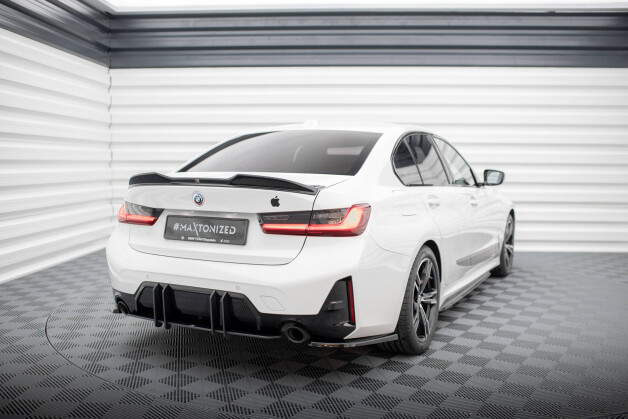 Street Pro Heckschürze Heck Ansatz Diffusor passend für BMW 3er M-Paket G20 / G21 Facelift SCHWARZ