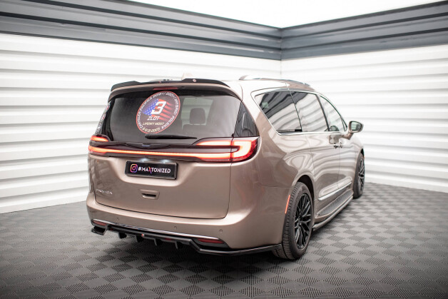 Heck Spoiler Aufsatz Abrisskante passend für Chrysler Pacifica Mk2 schwarz Hochglanz