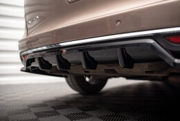 Mittlerer Cup Diffusor Heck Ansatz DTM Look passend für Chrysler Pacifica Mk2 schwarz Hochglanz