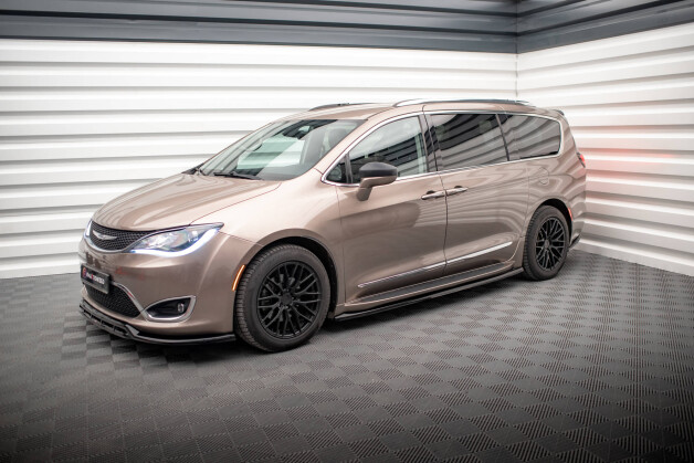 Seitenschweller Ansatz Cup Leisten passend für Chrysler Pacifica Mk2 schwarz Hochglanz