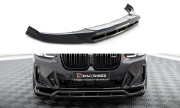 Cup Spoilerlippe Front Ansatz für BMW X3 M-Paket G01 Facelift schwarz Hochglanz