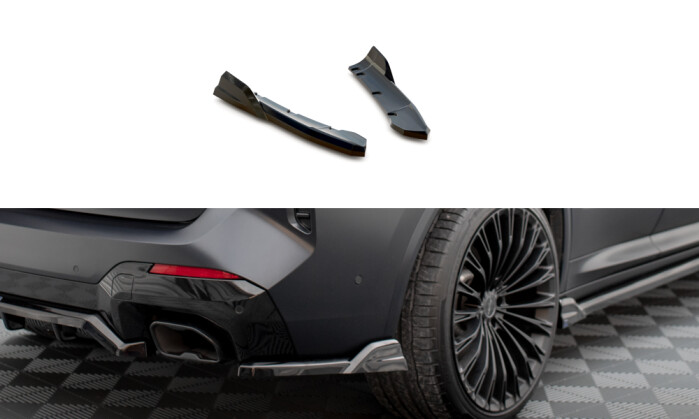 Heck Ansatz Flaps Diffusor passend für BMW X3 F25 M-Paket Facelift schwarz  Hochglanz günstig im Online-Shop von MM-Concetps kaufen