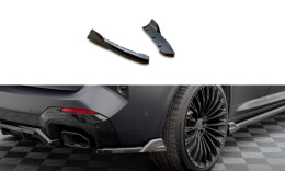 Heck Ansatz Flaps Diffusor passend für BMW X3 M-Paket G01 Facelift schwarz Hochglanz