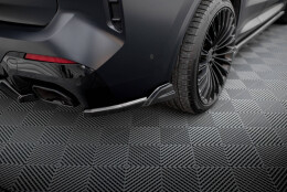 Heck Ansatz Flaps Diffusor passend für BMW X3 M-Paket G01 Facelift schwarz Hochglanz