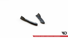 Heck Ansatz Flaps Diffusor passend für BMW X3 M-Paket G01 Facelift schwarz Hochglanz