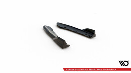 Heck Ansatz Flaps Diffusor passend für BMW X3 M-Paket G01 Facelift schwarz Hochglanz