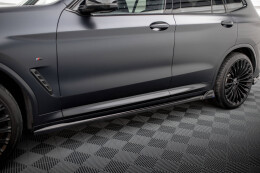 Seitenschweller Ansatz Cup Leisten für BMW X3 M-Paket G01 Facelift schwarz Hochglanz