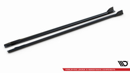 Seitenschweller Ansatz Cup Leisten für BMW X3 M-Paket G01 Facelift schwarz Hochglanz