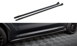 Seitenschweller Ansatz Cup Leisten passend für BMW X3 M-Paket G01 Facelift schwarz Hochglanz