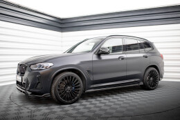 Seitenschweller Ansatz Cup Leisten passend für BMW X3 M-Paket G01 Facelift schwarz Hochglanz