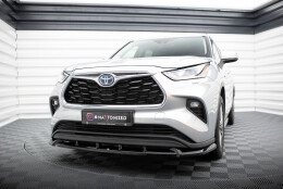 Cup Spoilerlippe Front Ansatz passend für Toyota Highlander Mk4 schwarz Hochglanz