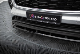 Cup Spoilerlippe Front Ansatz passend für Toyota Highlander Mk4 schwarz Hochglanz