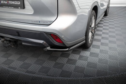 Heck Ansatz Flaps Diffusor passend für Toyota Highlander Mk4 schwarz Hochglanz