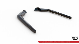 Heck Ansatz Flaps Diffusor passend für Toyota Highlander Mk4 schwarz Hochglanz
