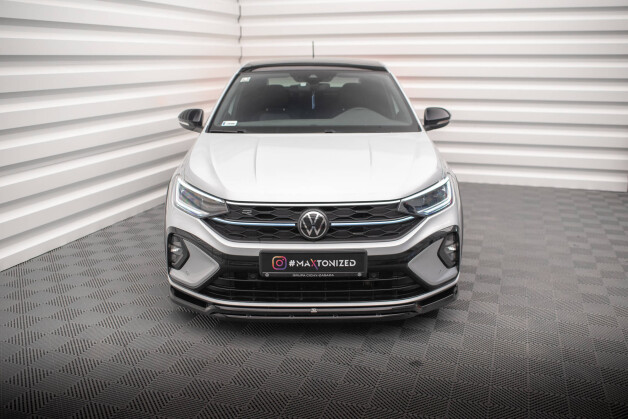 Cup Spoilerlippe Front Ansatz passend für VW Taigo R-Line Mk1 schwarz Hochglanz