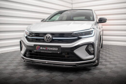 Cup Spoilerlippe Front Ansatz passend für VW Taigo R-Line Mk1 schwarz Hochglanz