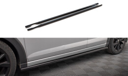 Seitenschweller Ansatz Cup Leisten passend für VW Taigo R-Line Mk1 schwarz Hochglanz