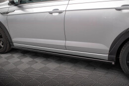 Seitenschweller Ansatz Cup Leisten passend für VW Taigo R-Line Mk1 schwarz Hochglanz
