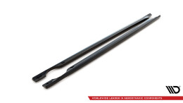 Seitenschweller Ansatz Cup Leisten passend für VW Taigo R-Line Mk1 schwarz Hochglanz
