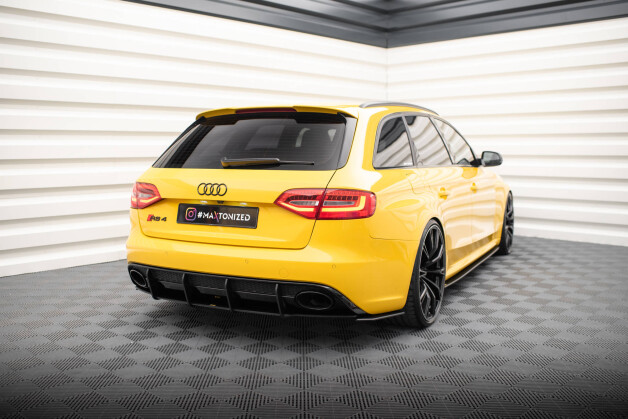 Street Pro Heckschürze Heck Ansatz Diffusor passend für Audi RS4 B8 SCHWARZ
