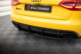 Street Pro Heckschürze Heck Ansatz Diffusor passend für Audi RS4 B8 SCHWARZ