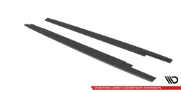 Street Pro Seitenschweller Ansatz Cup Leisten für Audi RS4 B8 SCHWARZ
