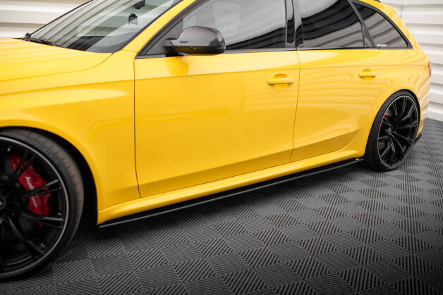 Street Pro Seitenschweller Ansatz Cup Leisten passend für Audi RS4 B8 rot