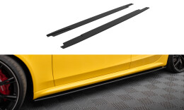 Street Pro Seitenschweller Ansatz Cup Leisten passend für Audi RS4 B8 rot