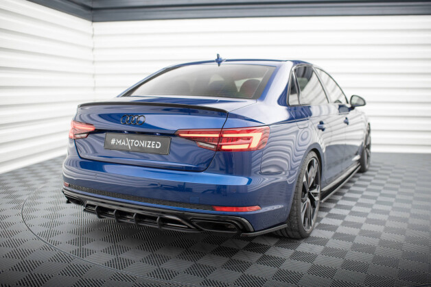 Street Pro Heckschürze Heck Ansatz Diffusor passend für Audi A4 Competition B9 SCHWARZ