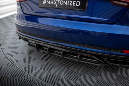 Street Pro Heckschürze Heck Ansatz Diffusor passend für Audi A4 Competition B9 SCHWARZ