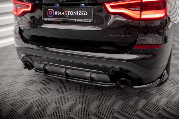Street Pro Heckschürze Heck Ansatz Diffusor passend für BMW X3 G01 SCHWARZ