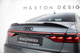 Heck Spoiler Aufsatz Abrisskante 3D passend für Audi S8 / A8 S-Line D5 Facelift schwarz Hochglanz