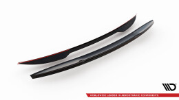 Heck Spoiler Aufsatz Abrisskante 3D passend für Audi S8 / A8 S-Line D5 Facelift schwarz Hochglanz