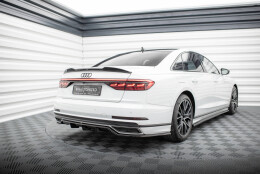 Mittlerer Cup Diffusor Heck Ansatz DTM Look passend für Audi A8 S-Line D5 schwarz Hochglanz