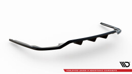 Mittlerer Cup Diffusor Heck Ansatz DTM Look passend für Audi A8 S-Line D5 schwarz Hochglanz