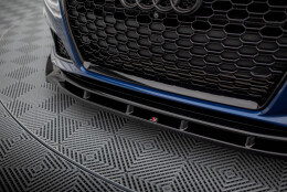 Cup Spoilerlippe Front Ansatz V.1 passend für Audi A4 Competition B9 schwarz Hochglanz