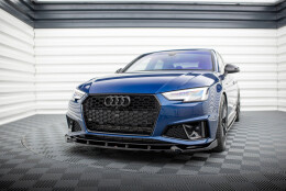 Cup Spoilerlippe Front Ansatz V.1 passend für Audi A4 Competition B9 schwarz Hochglanz