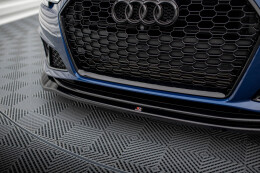 Cup Spoilerlippe Front Ansatz V.2 für Audi A4 Competition B9  schwarz Hochglanz