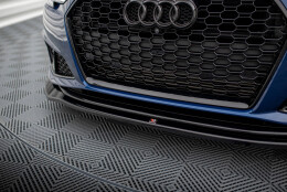 Cup Spoilerlippe Front Ansatz V.2 passend für Audi A4 Competition B9 schwarz Hochglanz