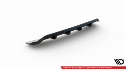 Mittlerer Cup Diffusor Heck Ansatz DTM Look passend für Audi A4 Competition B9 schwarz Hochglanz