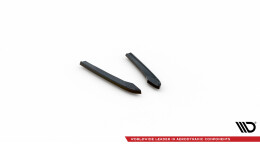 Heck Ansatz Flaps Diffusor passend für Audi A4 Competition B9 schwarz Hochglanz