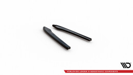 Heck Ansatz Flaps Diffusor passend für Audi A4 Competition B9 schwarz Hochglanz
