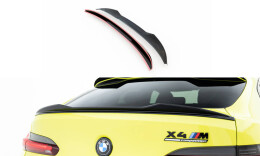 Unten Heck Spoiler Aufsatz Abrisskante 3D passend für BMW X4 M F98 Facelift schwarz Hochglanz